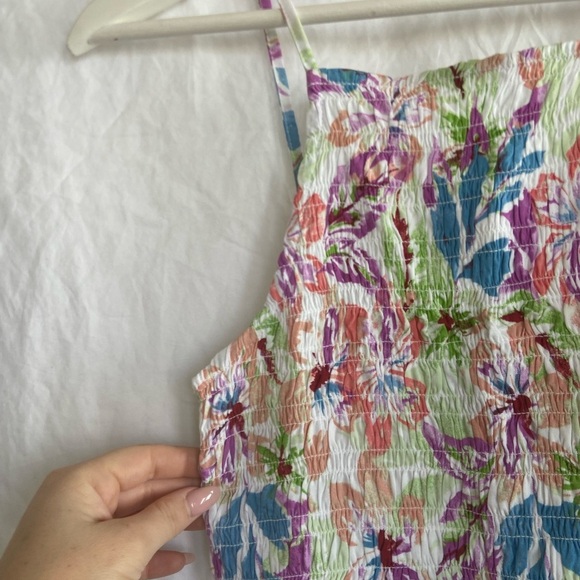 Roxy floral pualani sleeveless crop top smocked size Small - Picture 11 of 15
